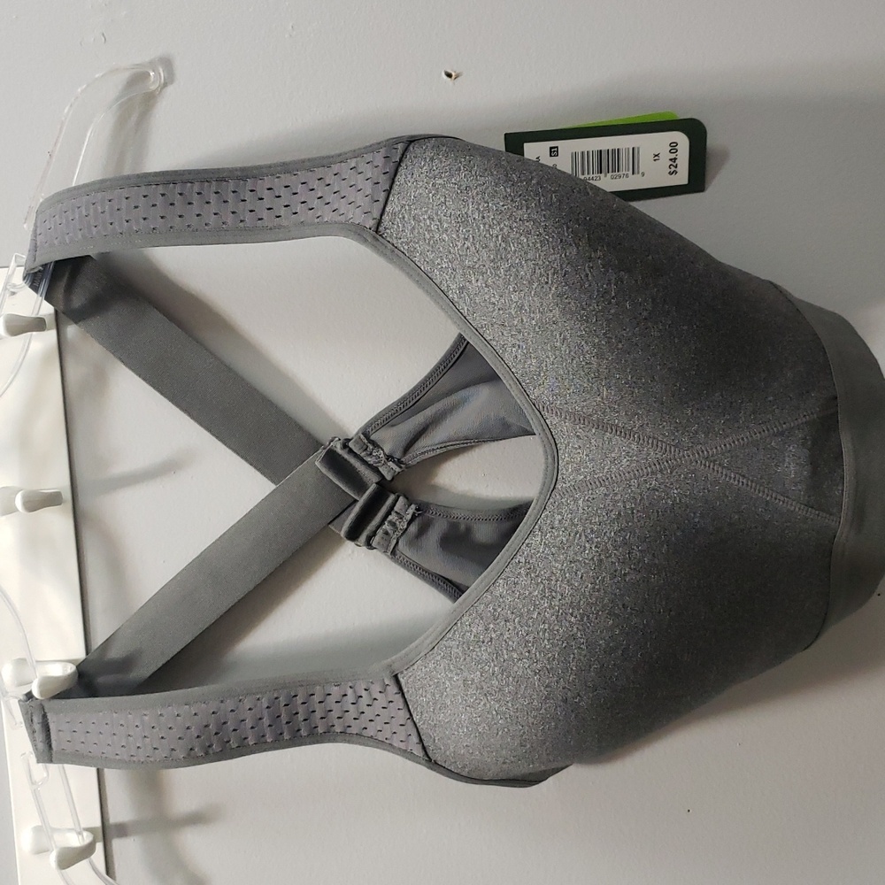 MRA Sport NWT Gray Women's Sports Bra, 1X